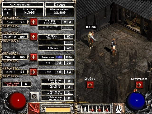 Un level 6 plutôt présomptueux à l'acte 4.  Screenshot envoyé par Mystic-Nécro.