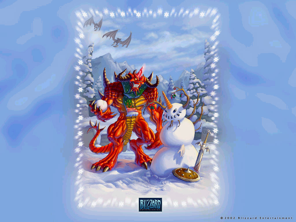 Image réalisée par Blizzard pour noël 2002