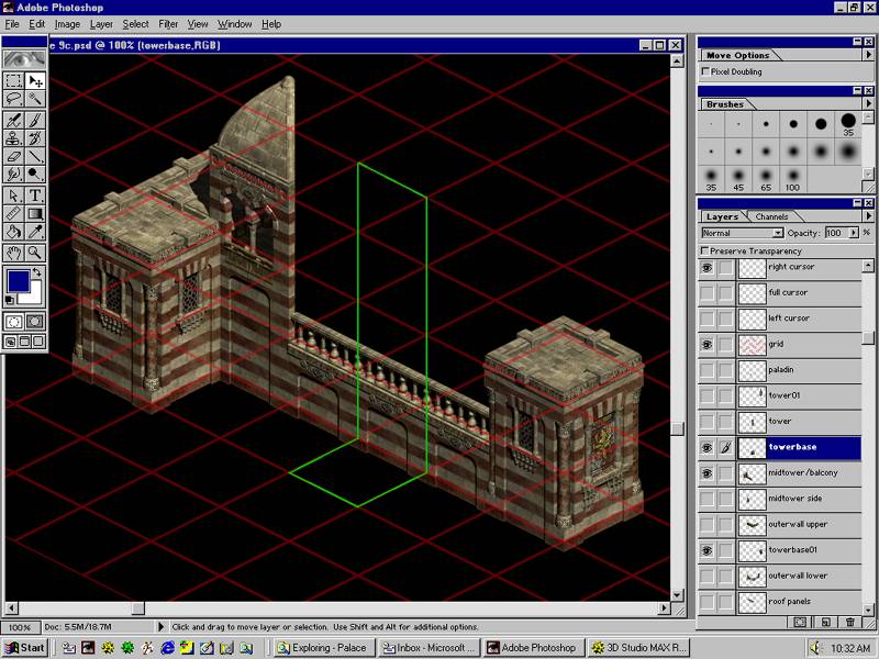 Image tirée du développement des environnements de Diablo II.